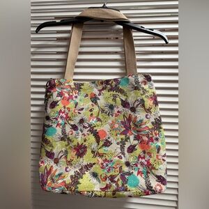 Sakroots Peace Fish Koi Zen Garden Canvas Tote with Keychain NWOT